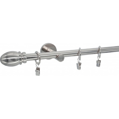 KovovégarnýžeCZ Solia modern 19 mm Dvouřadá Bez kroužků nerez 200 cm