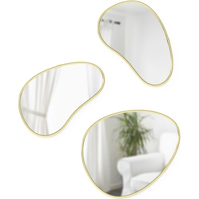 Umbra Hubba Pebble Set / 3ks mosadzné