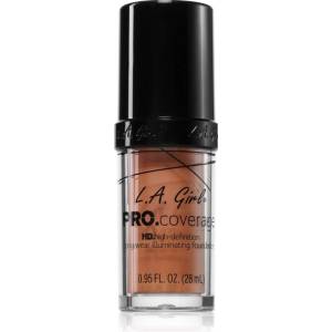 L. A. Girl Cosmetics PRO. Coverage озаряващ течен фон дьо тен цвят Tan 28ml
