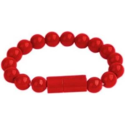 Náramek - nabíjecí kabel Bracelet s Apple lightning konektorem Barva: Červená