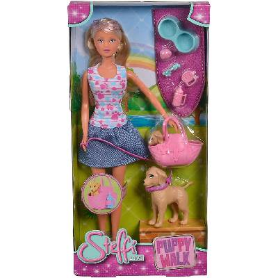 Bábika Simba Steffi na prechádzke so psami