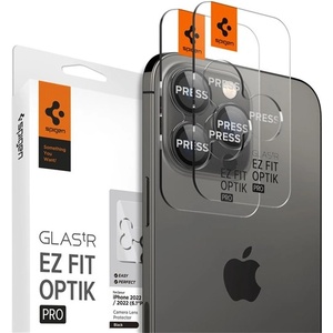 Spigen iPhone 16 Pro SPIGEN OPTIK PRO защитно стъкло за камера 2бр. 9H, само за обектива, ЧЕРНО AGL05205 (AGL05205)