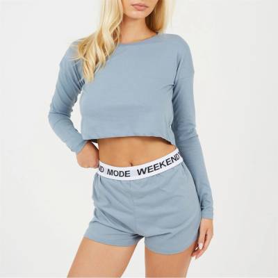 Brave Soul Womens Weekend Mode Lounge Sets - Citadel Blue