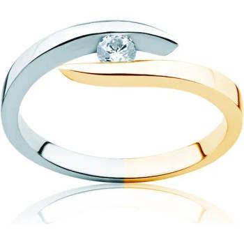 Image 1 of SAVICKI Годежен пръстен Minimalism: двуцветно злато, диамант