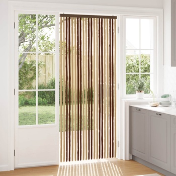 vidaXL Мрежа против насекоми Шенил Кафяв и бежов 90 x 220 cm 100% ПП (42034448)