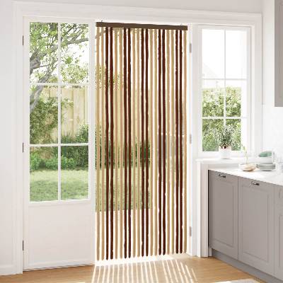 vidaXL Мрежа против насекоми Шенил Кафяв и бежов 90 x 220 cm 100% ПП (42034448)