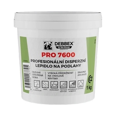 Debbex Profesionální disperzní lepidlo na podlahy PRO 7600 1 kg světle béžová