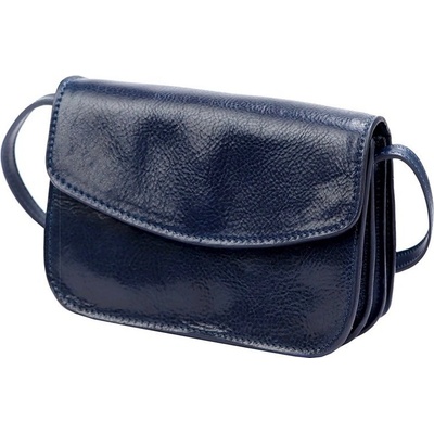 Malá lovecká kožená crossbody kabelka Florence no. 11 tmavěmodrá