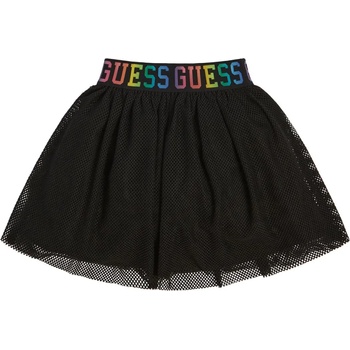 Image 1 of GUESS Разкроена пола с цветен ластик за момиче в черно Guess