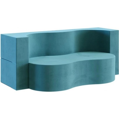 DobreSny Rozkládací pohovka Twist Trinity tyrkysová – Zboží Dáma