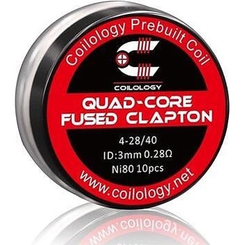Coilology Quad Core Fused Clapton Coil 0.28 ohm NI80 10 pts