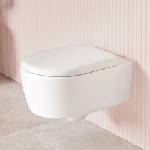 Villeroy & Boch Skyla TwistFlush комплект за окачване на тоалетна чиния Rimless с капак с плавно затваряне, бял (5656CL01)