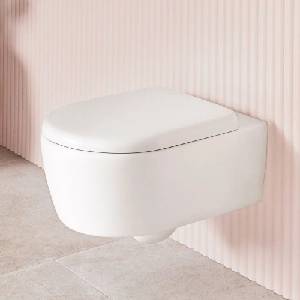 Villeroy & Boch Skyla TwistFlush комплект за окачване на тоалетна чиния Rimless с капак с плавно затваряне, бял (5656CL01)