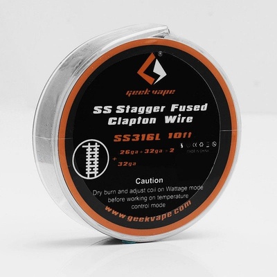 GeekVape SS Stagger Fused Clapton Wire 3m