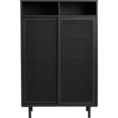 Unique Furniture Черно метално шкафче с плъзгащи се врати 90x140x40 cm Veep - Unique Furniture (50230001)