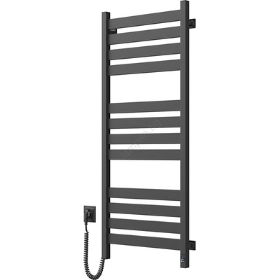 Navin Лира за баня LARGO с термостат, 256 W, 120x50 см, черна, лява (NV0035)