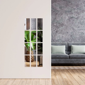 Image 1 of Art Gift Decor Огледален стикер за стена Геометрични отражения