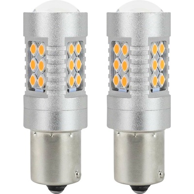 AMiO LED žiarovky CANBUS 3030 24SMD 1156 BAU15S PY21W Oranžová 12V/24V