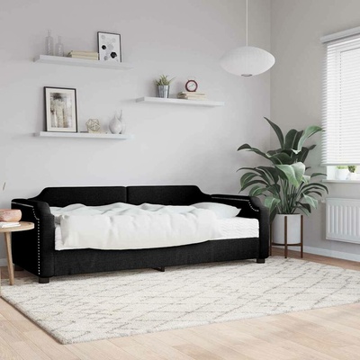 vidaXL Válenda s matrací černá textil