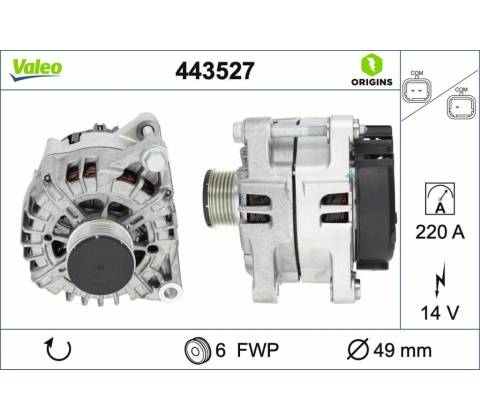 Alternátor VALEO 443527