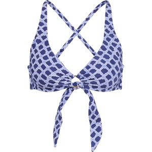 Seafolly Дамско бикини горнище Seafolly Marseille Multi Fit Longline Tri Bra Bikini top - Blue Indigo - размер 32 (EU) (150-6634-0111)