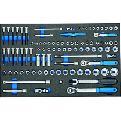 Gedore 2005 CT4-U-20 súprava nástrčných kľúčov metrický 1/4 6,3 mm 3/8 10 mm 1/2 12.5 mm 89-dielna 2016257
