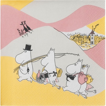 Arabia Finland Хартиени салфетки Arabia Finland Мумините Family Time 33 см 20 бр (1076296)