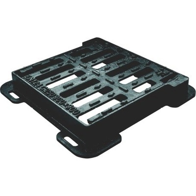 MIDAS Litinová mříž s rámem DN 400 x 400 mm, zatížení do 25 tun , Mondial p6232