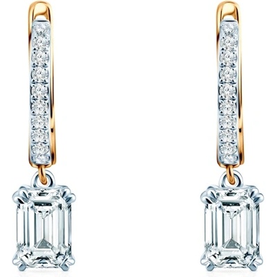 SAVICKI Обеци Savicki: двуцветно злато, лабораторни диаманти