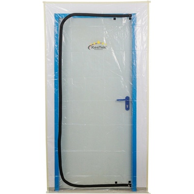 KesTek Ochranná fólia na dvere 100 um so zipsom, 1,2x2,2 m LDPE 40639KT