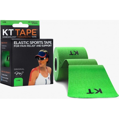KT Tape Original Cotton Precut Green zelená 5 cm x 25 cm