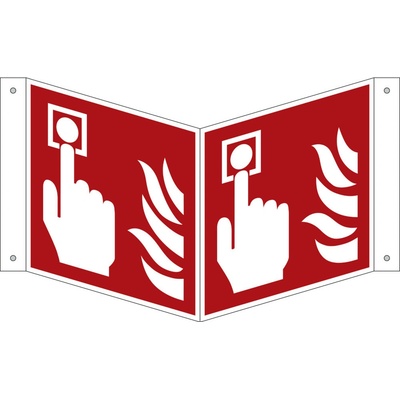 Značka Ohlasovňa požiaru, ISO 7010, plast, fotoluminiscenčná, 150 x 150 mm, 5 ks