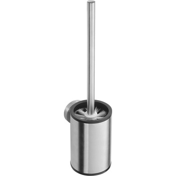 Sapho X-STEEL XS305 WC kefa, valcová, malá, čierná kefa, brúsená nerez