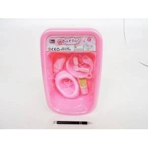 Dromader BATH WITH ACCESSORIES, pink, 32x20 cm, blister pack
