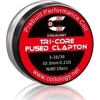 Coilology Tri-core Fused Clapton Prebuilt Coil NI80 0.21ohm 10pcs