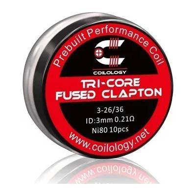 Coilology Tri-core Fused Clapton Prebuilt Coil NI80 0.21ohm 10pcs