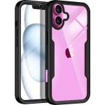 Techsuit Калъф за iPhone 16 Plus + Протектор - ColorVerse 360 Series - Черен