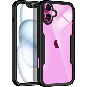 Techsuit Калъф за iPhone 16 Plus + Протектор - ColorVerse 360 Series - Черен