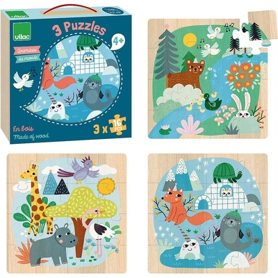 Vilac puzzle svetová zvieratá
