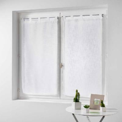 Douceur d`Interieur Krátký kuchyňský závěs HALTONA, 60 x 160 cm, bílý, 2 kusy