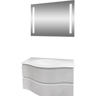 Makena Комплект шкаф с умивалник led огледало Барселона (3445855)