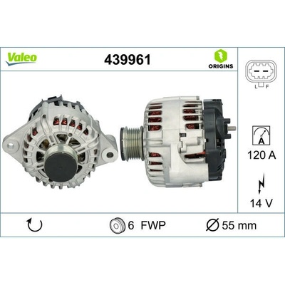 VALEO Alternátor VALEO 439961