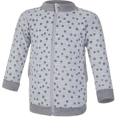 Little Angel Mikina podšitá LESK Outlast® šedý melír šedý puntík/růžová baby – Zboží Mobilmania