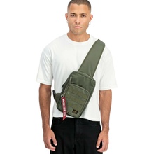 Alpha Industries taška na rameno Label Sling bag dark olive zelená