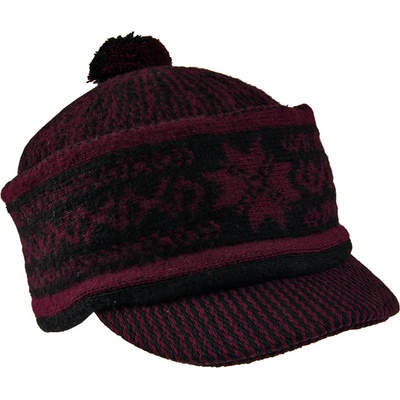 Tonak pánská čepice s kšiltem Tarpia bordó smetanová