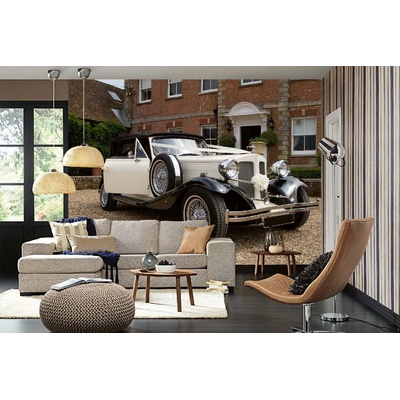 DIMEX ART Самозалепваща се флизелинова фототапета ретро сватбена кола 375 x 250 см