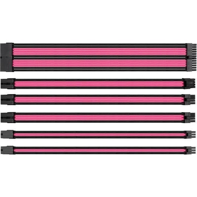 Thermaltake Комплект оплетени кабели Thermaltake TtMod, Black/Pink (THER-AC-046-CN1NAN)