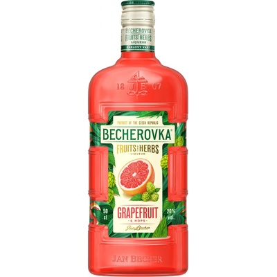 Becherovka Grapefruit & Hops 20% 0,5 l (čistá fľaša)