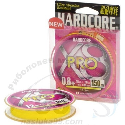 Duel Плетено Влакно DUEL HARDCORE X8 PRO 150m. -yellow (237)