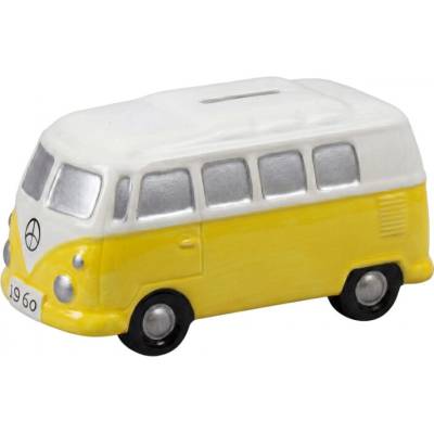 Clayre & Eef Modrá keramická pokladnička autobus